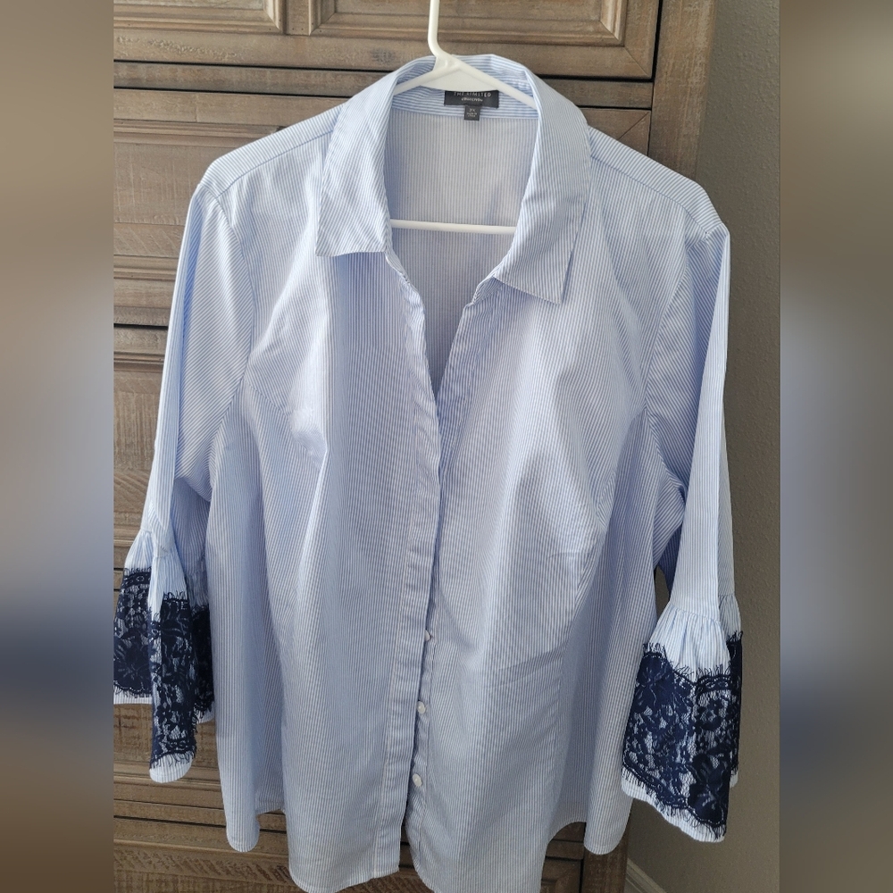 The Limited Express Stripe Long Sleeve Top, Size 2X